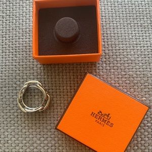 Hermès Regate Scarf Ring (Palladium)